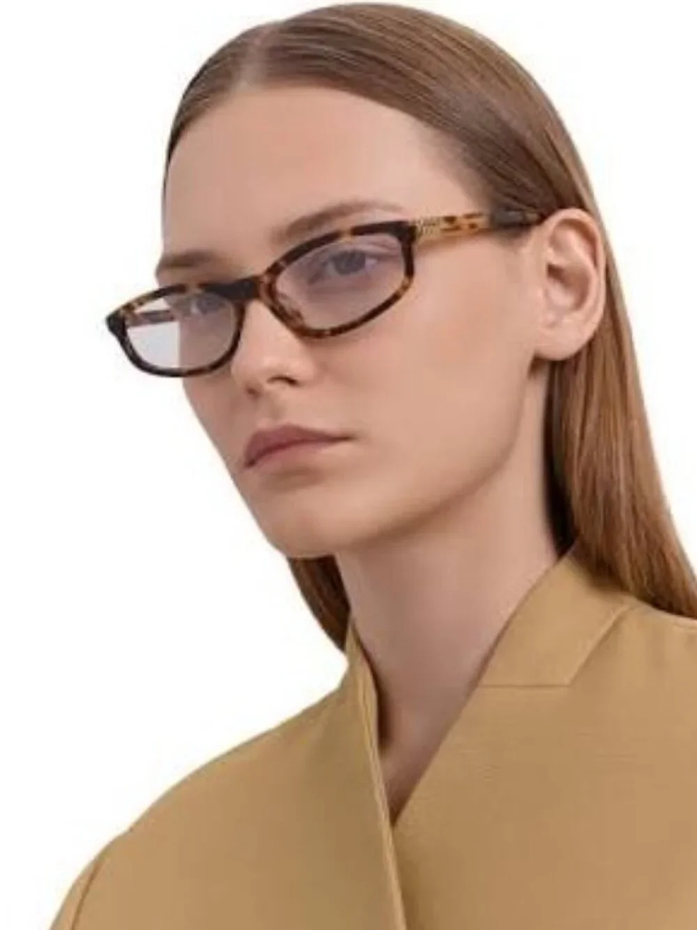 New Miu Miu MUA06S 14L08N Havana Women Eyeglasses SMU A06 Authentic
